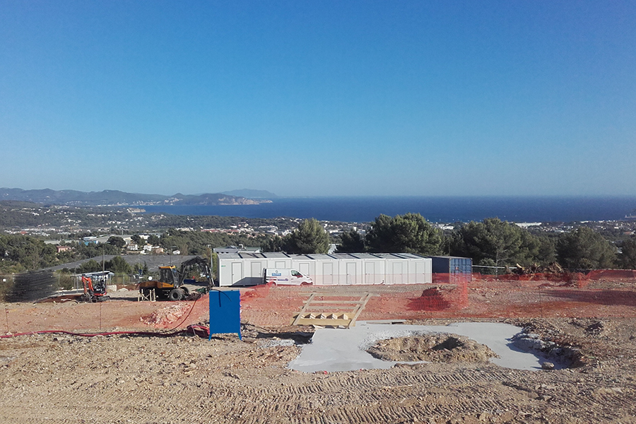 Chantier - voile béton - ouverture