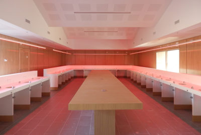 Leteissier Corriol - Agence d'architecture - Fin de chantier : salle de dégustation Château Mongin Orange