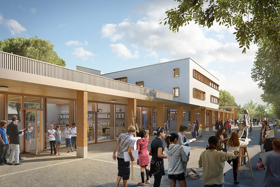 Collège Trets 13 • Leteissier Corriol  Agence d'architectes Marseille