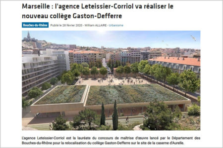Leteissier Corriol - Agence d'architecture - Lauréat concours collège Defferre