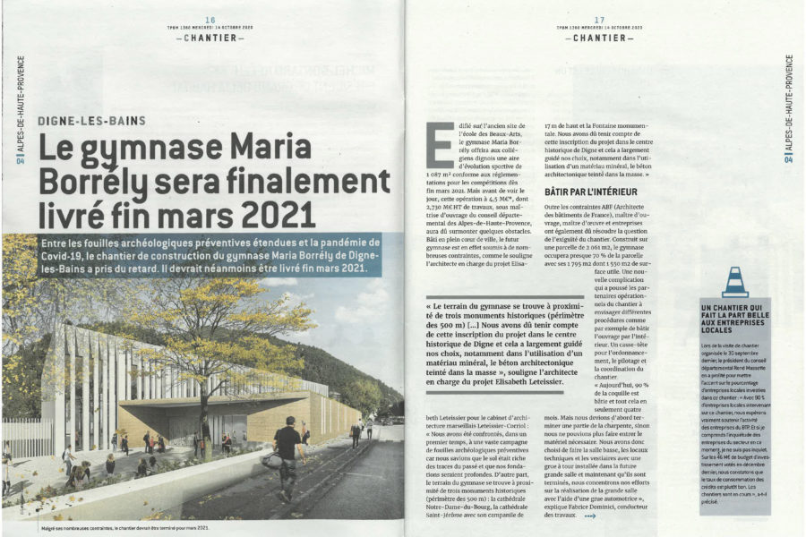 Leteissier Corriol - Agence d'architecture - Gymnase dans TPBM