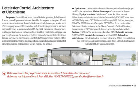 Leteissier Corriol - Agence d'architecture - Le Moniteur met la culture à l’honneur