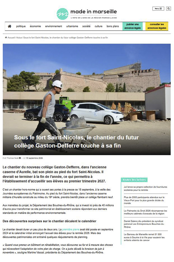 Leteissier Corriol - Agence d'architecture - Made in Marseille Septembre 2026
